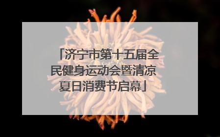 济宁市第十五届全民健身运动会暨清凉夏日消费节启幕